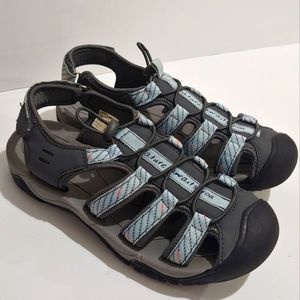 Crivit Water Sport Hiking Sandals Size 7 Blue Gray